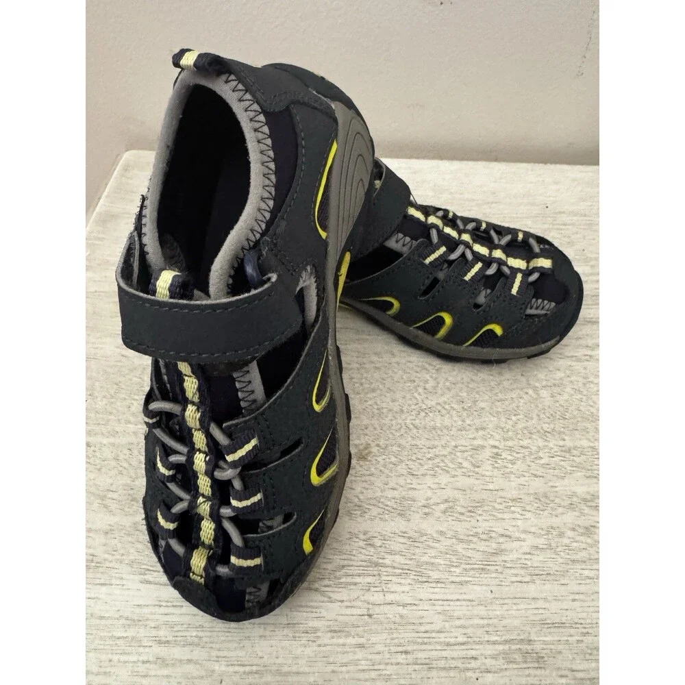 Merrell Kids Hydro Water Sandals Navy/Lime Green Size 11 M Outdoor Hiking Shoes